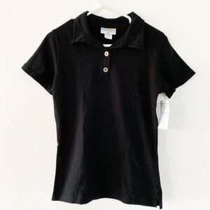 𝅺black Stretchy Polo Shirt.